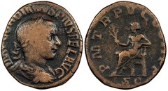 Gordian III 238-244 A.D. Sestertius Good Fine P M TR P V COS II P P #AC103419