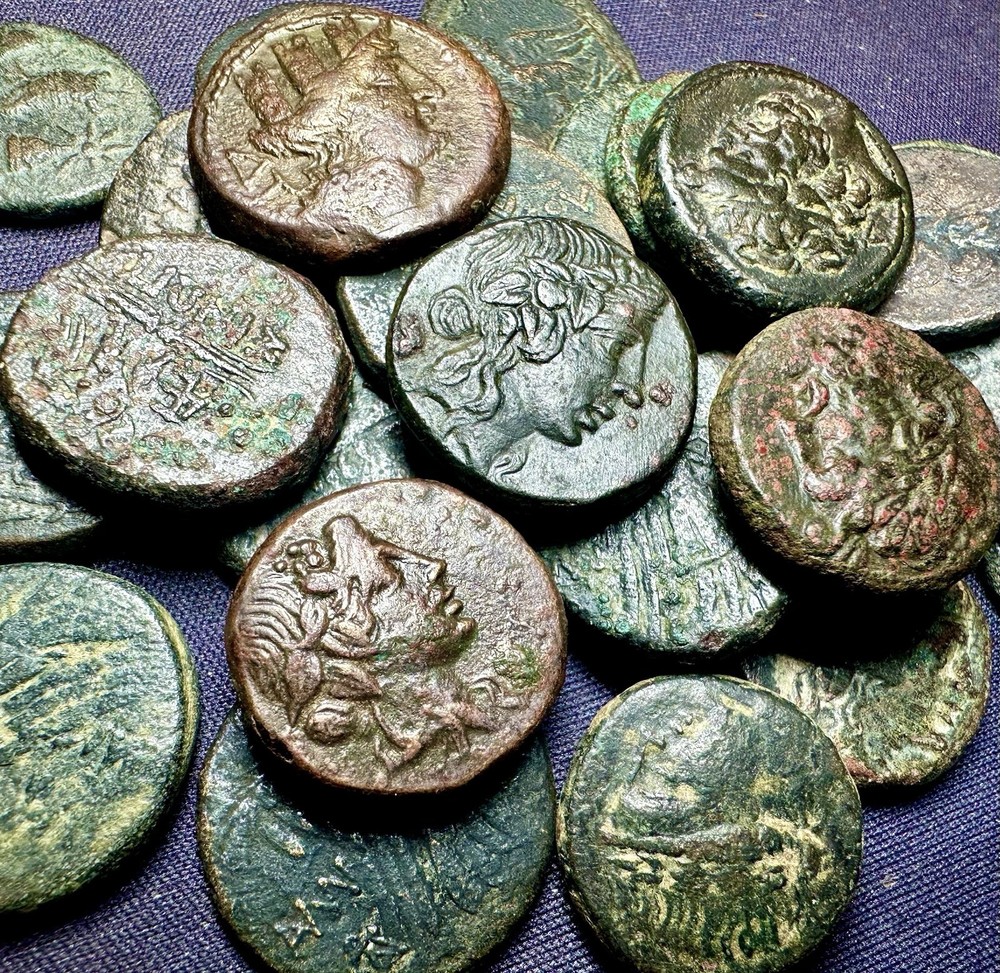 Nice Quality Genuine Ancient Greek Coins 3rd-1st Century BC! Most 7g+