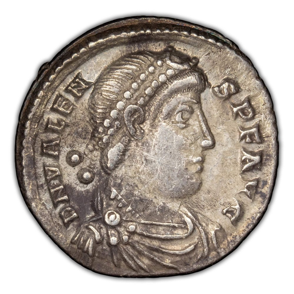 Ancient Rome AD 364-78 Valens Trier AR Siliqua Coin RIC #27e1 2.42g