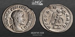 MAXIMINUS I. Ancient Roman coin. Certified NGC VF. AR Denarius. AD 235-238.A1304