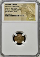 Saint Helena Mother of Constantine The Great NGC Ancient Roman Coin 324AD-330AD