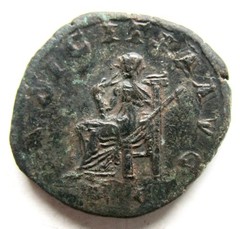 Ancient Rome Imperial OTACILIA SEVERA (244-249) ~ AE Sestertius PUDICITA Reverse