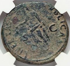 97 NGC VF Nerva Roman Empire AE Sestertius Rare Libertas Liberty (26041803C)