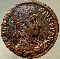379AD-383AD Emperor Theodosius with Kneeling Female Genuine Ancient Roman Coin