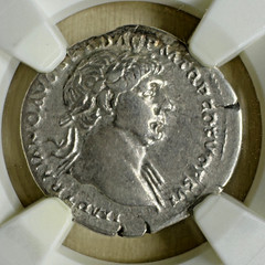 Roman Empire – Trajan AD 112-114 AR Denarius NGC XF Second of Five Good Emperors