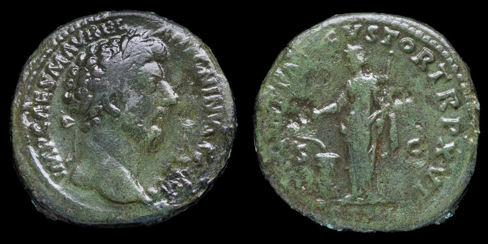 Marcus Aurelius Sestertius – SALVTI AVGVSTOR TR P XVII COS III – 33 mm / 29,66 g