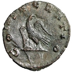 Divus Claudius II Gothicus Silvered Antoninianus “Eagle” Extremely Fine