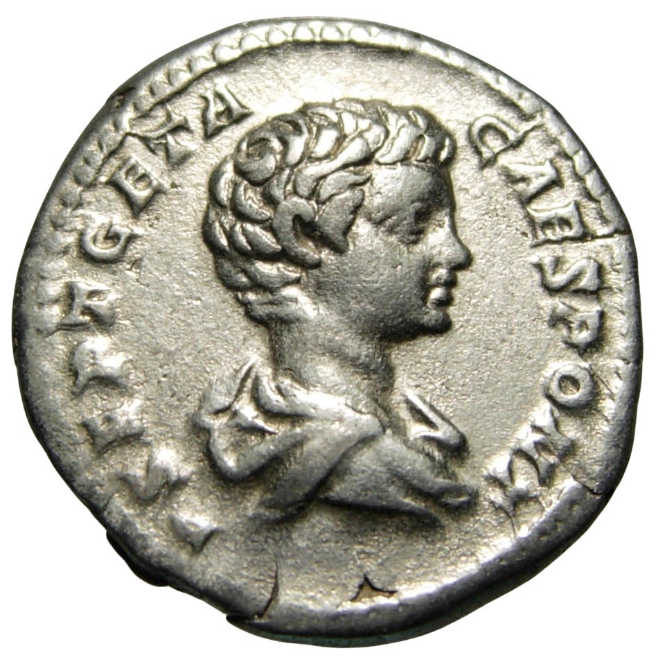 Geta AR Denarius (209-212 AD), PRINC IVVENTVTIS