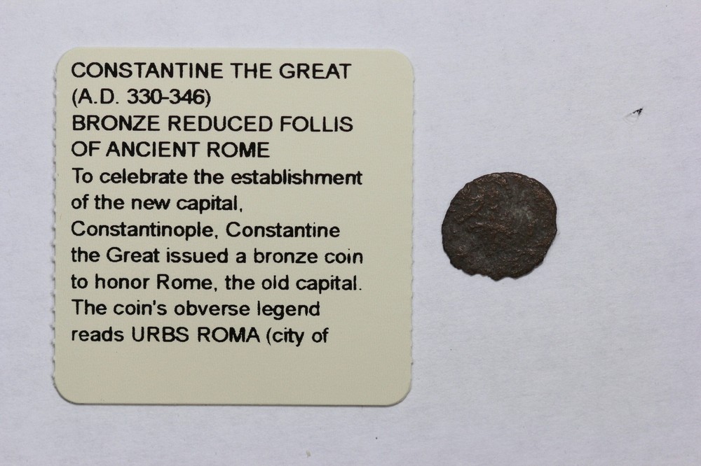 AD 330 Ancient Rome Constantine the Great Reduced Follis URBS ROMA 3OKX