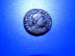 Constantivs II Follis 337-341 Lugdunum Mint 15mm Reverse: “Gloria Exercitvs”