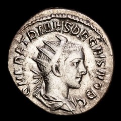 *Lucernae* Nice Herennius Etruscus Antoninianus PIETAS AVGVSTORVM Rome 250 AD.