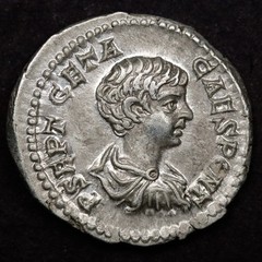Roman Empire. Geta 209-212 AD Silver Denarius – VF