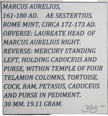 AE SESTERTIUS. MARCUS AURELIUS, 161-180 AD. ROME MINT. MECURY IN TEMPLE REVERSE.