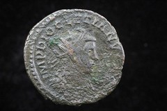 Roman Coin Diocletian Antoninianus Jupiter with Vicotry Lugdunum mint 290-291 AD