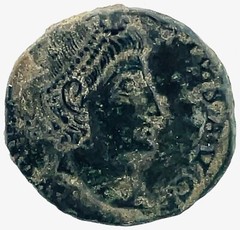 Ancient AE Bronze Reduced Follis Roman Coin CONSTANS I 337-350AD 15mm 1.4 gram
