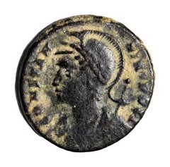 Commemorative Nike Constantinople Ancient Roman Follis, Cyzicus. Genuine Coin