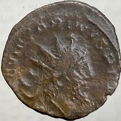 Genuine Ancient Roman Coin Emperor Victorinus 269-271 AD Soldier Spear Virtus