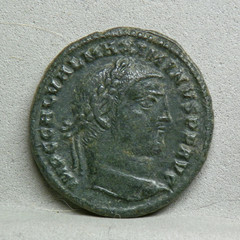 MAXIMINUS II, 309-313 AD, AE Follis, Rev. Genius stg. XF (AB#12)