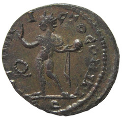 CONSTANTINE I, THE GREAT, 307-337 AD. BRONZE FOLLIS. ROME MINT. SOL REVERSE.
