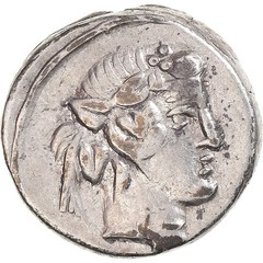 [#1170858] Coin, Titia, Denarius, 90 BC, Rome, EF(40-45), Silver, Crawford:341/2
