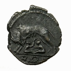 RAREST R5! in RIC. Constantine the Great SHE WOLF suckling Twins. Rome mint Coin