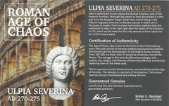 NGC F FINE Roman AE Ulpia Severina AD270-275 Wife of Aurelian