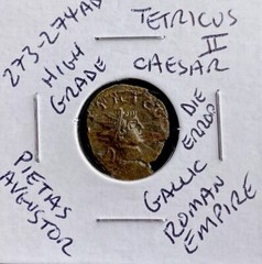Genuine Ancient Roman Coin Caesar Tetricus II 273-274 AD Pietas Aug Nice Details