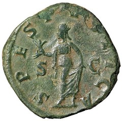 Severus Alexander Sestertius “Spes Walking, Flower” Rome