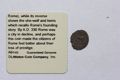 AD 330 Ancient Rome Constantine the Great Reduced Follis URBS ROMA 3OKX