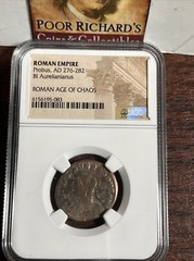 Father of Wine Industry: Probus (276-282AD) Bl Aurellanianus. NGC Certified X155