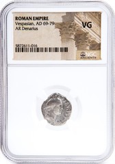 Vespasian Silver Antoninianus NGC Certified Slab(LG)