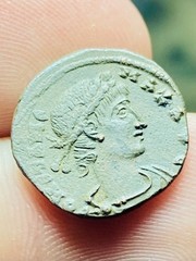 Constans AE Nummus Alexandria AD 337-340, GLORIA EXERCITVS, EGYPT, MAX AVG, XF+!