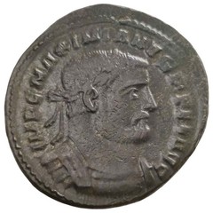 Follis Galerius as Caesar Rauceby Hoard Roman Empire Londinium Mint 11H