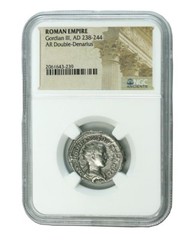 Gordian III Roman Silver Antoninianus NGC Certified Slab AD 238-244