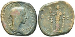 Roman Bronze Sestertius – Rome 225 AD – Severus Alexander – Fides