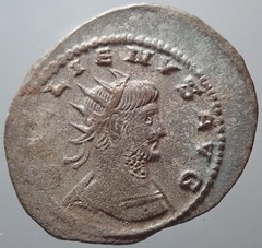 RARE Portrait !!! Roman imperator Gallienus Jupiter! Authentic !