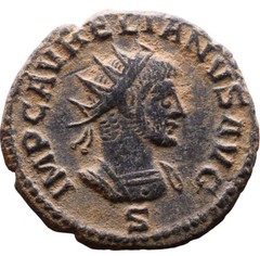 AURELIAN and VABALATHUS 270-272 AD Ancient Bronze Roman Coin Antoninianus 20mm