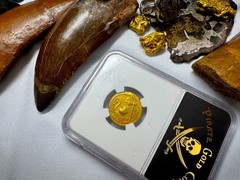 JULIUS CAESAR NGC ChXF ROMAN IMPERATORIAL 44BC AUREUS ANCIENT COIN