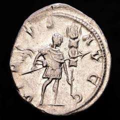 Galieno Antoninano (4,30 gramosg) 253-268 d. C. Lugdunum RIC-58 Encapsulado por