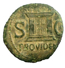 Ancient Rome Divus Augustus A E Provident Under Tiberius 22-30 AD Estate # 284