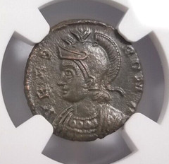She-Wolf Twins Constantinian NGC AU Roman Empire Nummus Child Remus Romulus Roma