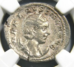 Roman Coin Etruscilla/Pudicitia AD 249-253 AR Antoninianus NGC Choice AU 4/5 3/5