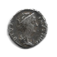 Roma AR Denarius – Antonius Pius ( after 141 AD ) – for his wife Faustina.