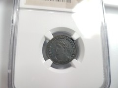 Constantine II Roman Empire Nummus NGC AU Camp Gate Castle Keep Ancient Caesar