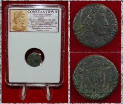 Ancient Roman Empire Coin CONSTANTIUS II Two Roman Soldiers “Glory of The Army”