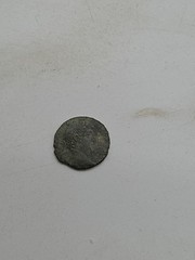 Roman Bronze AE3 Late Empire 300s AD Probable VOT Wreath Reverse Genuine C57