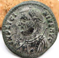 Roman Imperial | Licinius I | AE3 | 317 AD Heraclea | Legionary Fort | Silvered