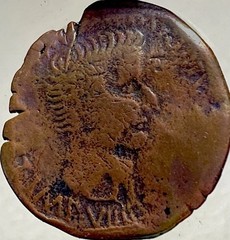 Emperor Tiberius Roman Coin 14-37AD Provincial Sego Briga Ancient As Very Rare