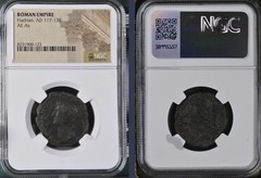 Ancient Roman Coin Emperor Hadrian 117-138 AD As Genuine NGC Certified Bronze