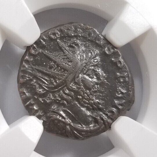 Victorinus Romano Gallic Empire NGC AU BI Double Denarius Ancient Roman Coin